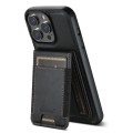 For iPhone 15 Pro Max Suteni H17 Oil Eax Leather MagSafe Detachable Wallet Phone Case(Black)