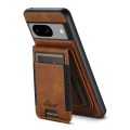 For Google Pixel 7a Suteni H17 Oil Eax Leather Detachable Wallet Phone Case(Brown)