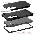 For Samsung Galaxy S24 5G 3 in 1 Silicone Hybrid PC Shockproof Phone Case(Black)