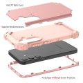 For Samsung Galaxy S24 5G 3 in 1 Silicone Hybrid PC Shockproof Phone Case(Rose Gold)