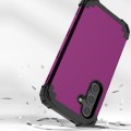 For Samsung Galaxy S24 5G 3 in 1 Silicone Hybrid PC Shockproof Phone Case(Dark Purple)