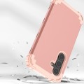 For Samsung Galaxy S24+ 5G 3 in 1 Silicone Hybrid PC Shockproof Phone Case(Rose Gold)