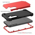 For Samsung Galaxy S24+ 5G 3 in 1 Silicone Hybrid PC Shockproof Phone Case(Red)