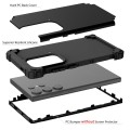 For Samsung Galaxy S24 Ultra 5G 3 in 1 Silicone Hybrid PC Shockproof Phone Case(Black)