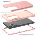 For Samsung Galaxy S24 Ultra 5G 3 in 1 Silicone Hybrid PC Shockproof Phone Case(Rose Gold)