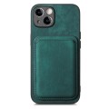 For iPhone 7 / 8 / SE 2022 Retro Leather Card Bag Magnetic Phone Case(Green)