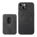 For iPhone X / XS Retro Leather Card Bag Magnetic Phone Case(Black)
