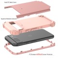 For Google Pixel 8a 3 in 1 Silicone Hybrid PC Shockproof Phone Case(Rose Gold)