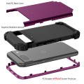 For Google Pixel 8a 3 in 1 Silicone Hybrid PC Shockproof Phone Case(Dark Purple)