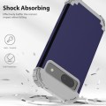 For Google Pixel 8a 3 in 1 Silicone Hybrid PC Shockproof Phone Case(Blue)
