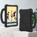 For Samsung Galaxy Tab A8 10.5 2021 Handle Football Shaped EVA Shockproof Tablet Case(Black)