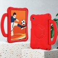 For Samsung Galaxy Tab A8 10.5 2021 Handle Football Shaped EVA Shockproof Tablet Case(Red)