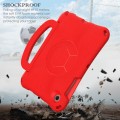 For Samsung Galaxy Tab A8 10.5 2021 Handle Football Shaped EVA Shockproof Tablet Case(Red)