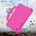 For Samsung Galaxy Tab A8 10.5 2021 Handle Football Shaped EVA Shockproof Tablet Case(Rose Red)