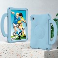 For Samsung Galaxy Tab A8 10.5 2021 Handle Football Shaped EVA Shockproof Tablet Case(Light Blue)