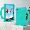 For Samsung Galaxy Tab A8 10.5 2021 Handle Football Shaped EVA Shockproof Tablet Case(Mint  Green)