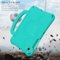 For Samsung Galaxy Tab A8 10.5 2021 Handle Football Shaped EVA Shockproof Tablet Case(Mint  Green)