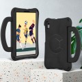 For Samsung Galaxy Tab A9 8.7 SM-X110/X115 Handle Football Shaped EVA Shockproof Tablet Case(Black)