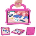 For Samsung Galaxy Tab A9 8.7 SM-X110/X115 Handle Football Shaped EVA Shockproof Tablet Case(Rose Re