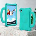 For Samsung Galaxy Tab A7 Lite 8.7 T220/T225 Handle Football Shaped EVA Shockproof Tablet Case(Mint
