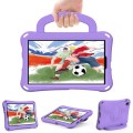 For Samsung Galaxy Tab A 8.0 T290/T295 Handle Football Shaped EVA Shockproof Tablet Case(Light Purpl