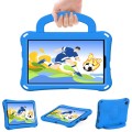 For Samsung Galaxy Tab A 8.0 T290/T295 Handle Football Shaped EVA Shockproof Tablet Case(Blue)