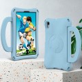 For Samsung Galaxy Tab A 8.0 T290/T295 Handle Football Shaped EVA Shockproof Tablet Case(Light Blue)