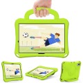 For Samsung Galaxy Tab A9+ 10.95 2023 Handle Football Shaped EVA Shockproof Tablet Case(Grass Green)