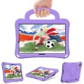 For Samsung Galaxy Tab A9+ 10.95 2023 Handle Football Shaped EVA Shockproof Tablet Case(Light Purple