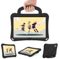 For Samsung Galaxy Tab A9+ 10.95 2023 Handle Football Shaped EVA Shockproof Tablet Case(Black)