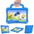 For Samsung Galaxy Tab A9+ 10.95 2023 Handle Football Shaped EVA Shockproof Tablet Case(Blue)