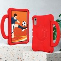 For Samsung Galaxy Tab A9+ 10.95 2023 Handle Football Shaped EVA Shockproof Tablet Case(Red)