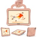 For Samsung Galaxy Tab A9+ 10.95 2023 Handle Football Shaped EVA Shockproof Tablet Case(Light Pink)