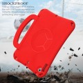 For iPad 9.7 2017/2018 / Air 2 / Air Handle Football Shaped EVA Shockproof Tablet Case(Red)