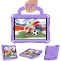 For iPad mini 5 / 4 / 3 /2 / 1 Handle Football Shaped EVA Shockproof Tablet Case(Light Purple)