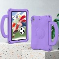 For iPad mini 5 / 4 / 3 /2 / 1 Handle Football Shaped EVA Shockproof Tablet Case(Light Purple)