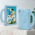 For iPad mini 5 / 4 / 3 /2 / 1 Handle Football Shaped EVA Shockproof Tablet Case(Light Blue)