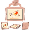 For iPad mini 5 / 4 / 3 /2 / 1 Handle Football Shaped EVA Shockproof Tablet Case(Light Pink)