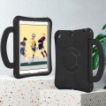 For iPad 10.2 2019/2021/2022 Handle Football Shaped EVA Shockproof Tablet Case(Black)