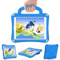 For iPad 10.2 2019/2021/2022 Handle Football Shaped EVA Shockproof Tablet Case(Blue)