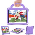 For iPad Pro 11 2018/2020/2021/2022 Handle Football Shaped EVA Shockproof Tablet Case(Light Purple)