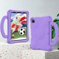 For iPad Air 10.9 2022 / 2020 Handle Football Shaped EVA Shockproof Tablet Case(Light Purple)