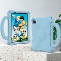 For iPad Air 10.9 2022 / 2020 Handle Football Shaped EVA Shockproof Tablet Case(Light Blue)