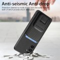 For Samsung Galaxy A12 5G Carbon Fiber Card Bag Fold Stand Phone Case(Black)