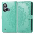 For ZTE Blade L220 Mandala Flower Embossed Leather Phone Case(Green)