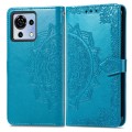 For ZTE Blade V50 Vita Mandala Flower Embossed Leather Phone Case(Blue)