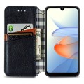 For ZTE Blade L220 Cubic Grid Pressed Magnetic Leather Phone Case(Black)