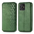 For ZTE Blade A73 4G Cubic Grid Pressed Magnetic Leather Phone Case(Green)