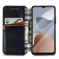 For ZTE Blade A54 Cubic Grid Pressed Magnetic Leather Phone Case(Black)