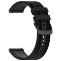 For Honor Watch GS 3 22mm Textured Silicone Solid Color Watch Band(Black)